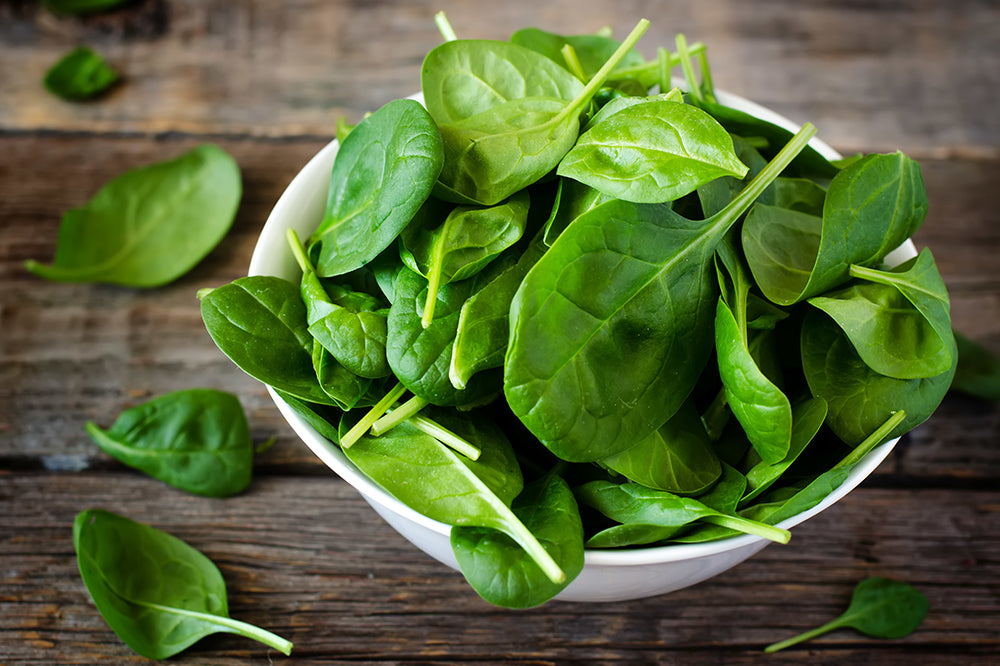 Spinach Leaves in Bowl