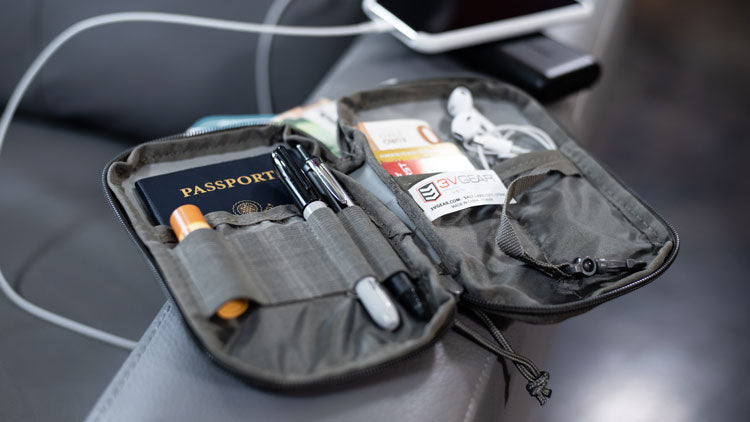 3V Gear Compact Pocket Organizer as a travel wallet