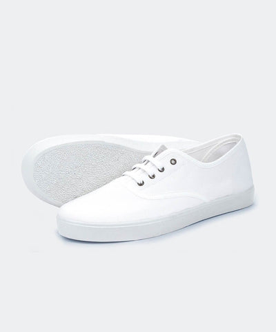 zapatillas de lona blancas