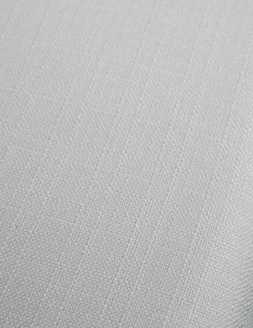Detailed-shot of the texture of the upholstered fabric on the Clayton gray upholstered platform bed