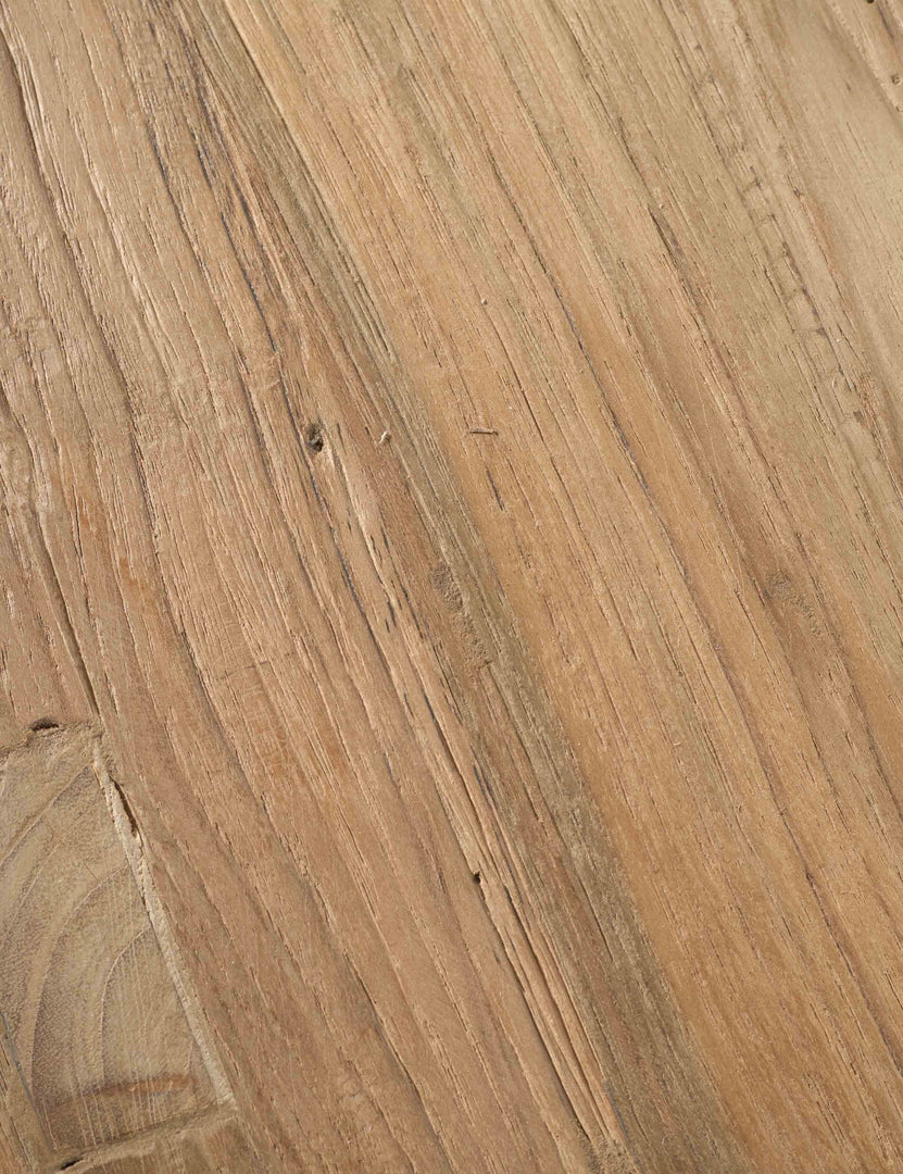 Close-up of antiqued teak wood
