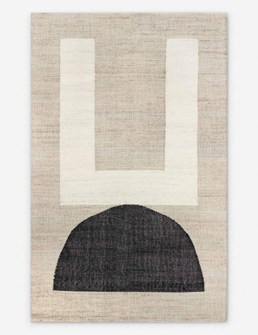 Goubi flatweave, neutral toned area Rug by Lemieux et Cie x Momeni