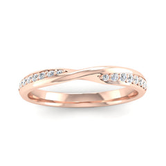 Diamond Set Twisted Wedding Ring