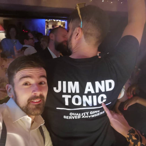 Jim with black Jim and Tonic t-shirt