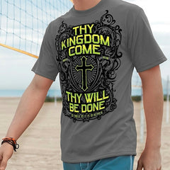Christian cross t-shirts - Thy kingdom Come Cross shirt