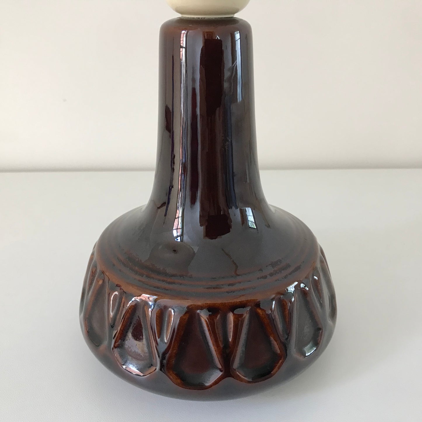 Soholm Pottery Brown Danish Ceramic Table Lamp 1970s