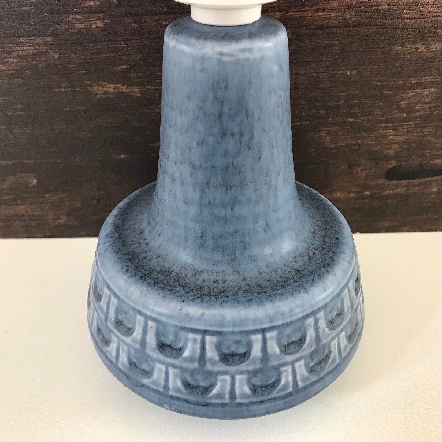 Soholm Pottery Denim Blue Danish Ceramic Table Lamp Einar Johansen