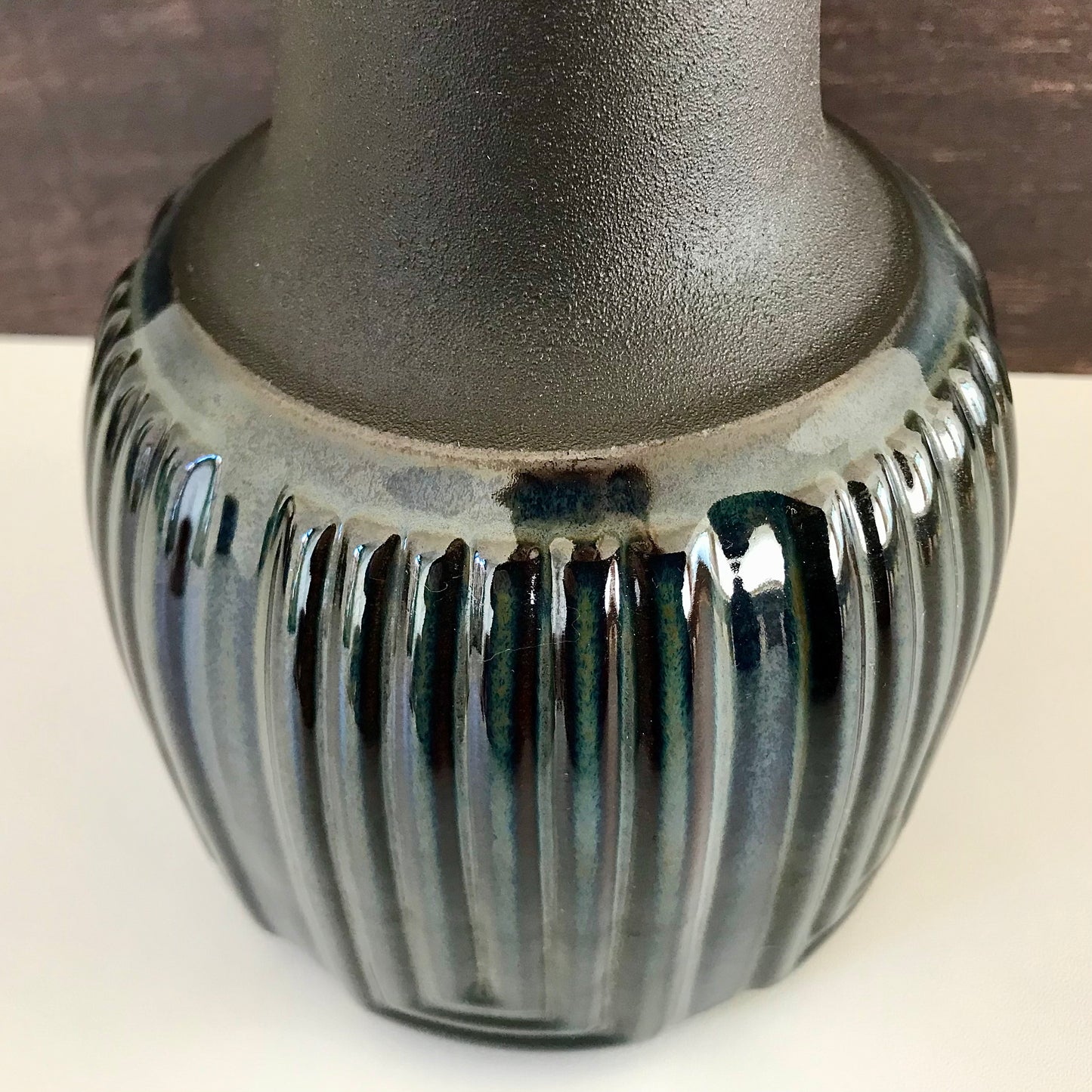 Soholm Pottery Blue Danish Table Lamp 1960s Retro Scandinavian 1039