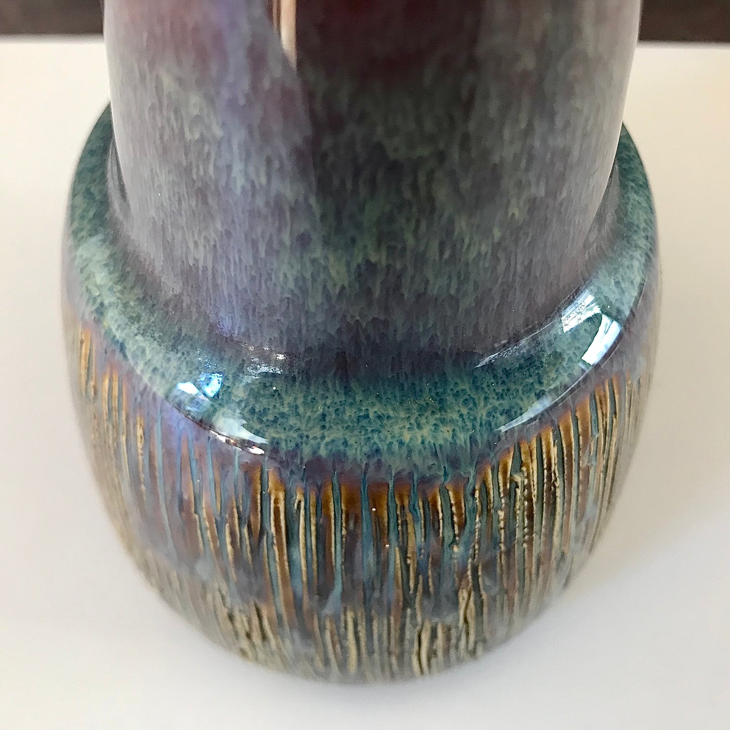Soholm Pottery Turquoise Danish Manilla Table Lamp 1960s Ceramic 3305