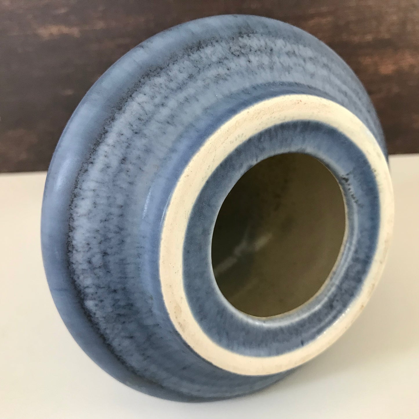 Soholm Pottery Denim Blue Danish Ceramic Table Lamp Einar Johansen