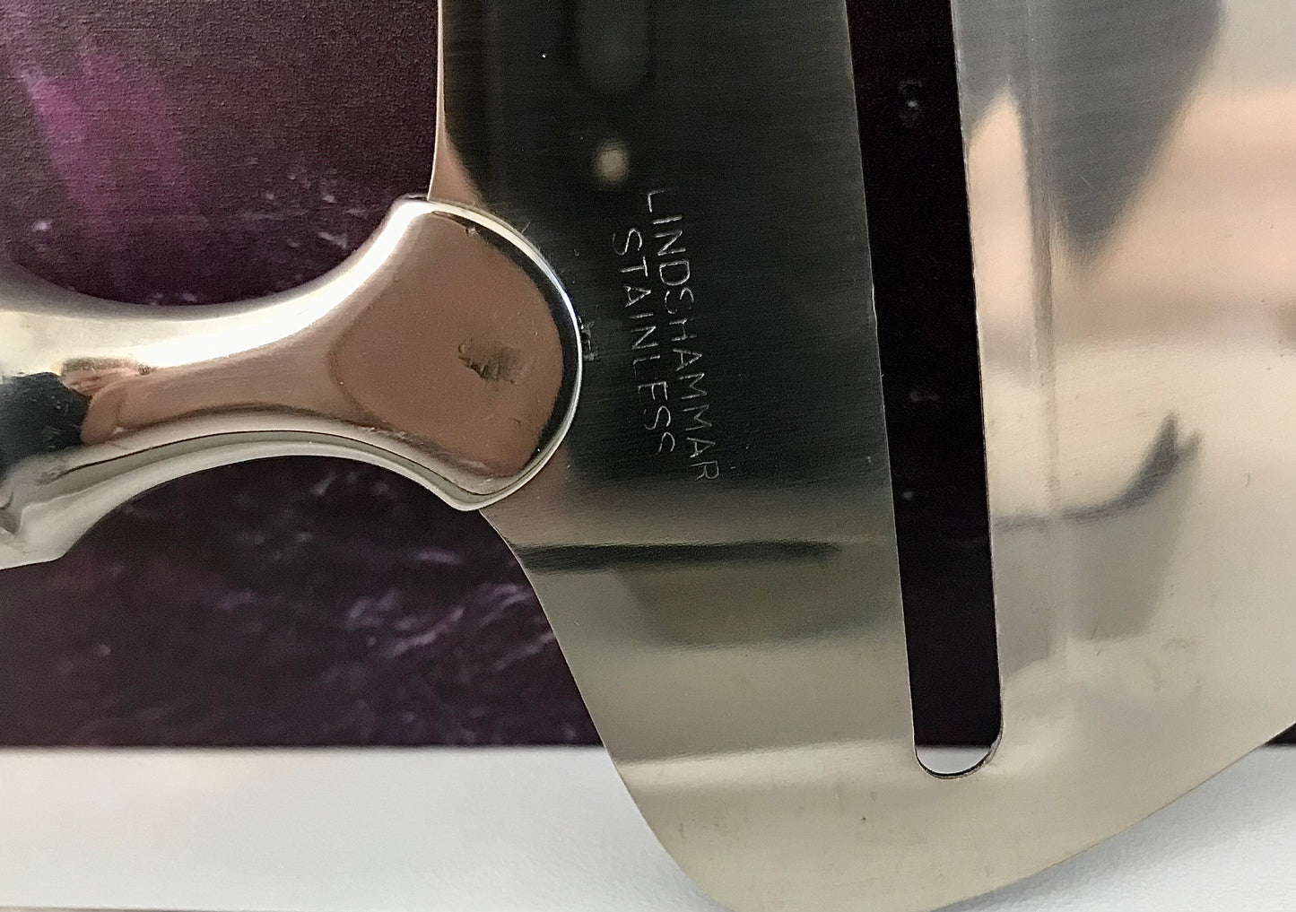 Lindshammar Glass Swedish Cheese Knife Slicer Set Boxed 1960s 1970s