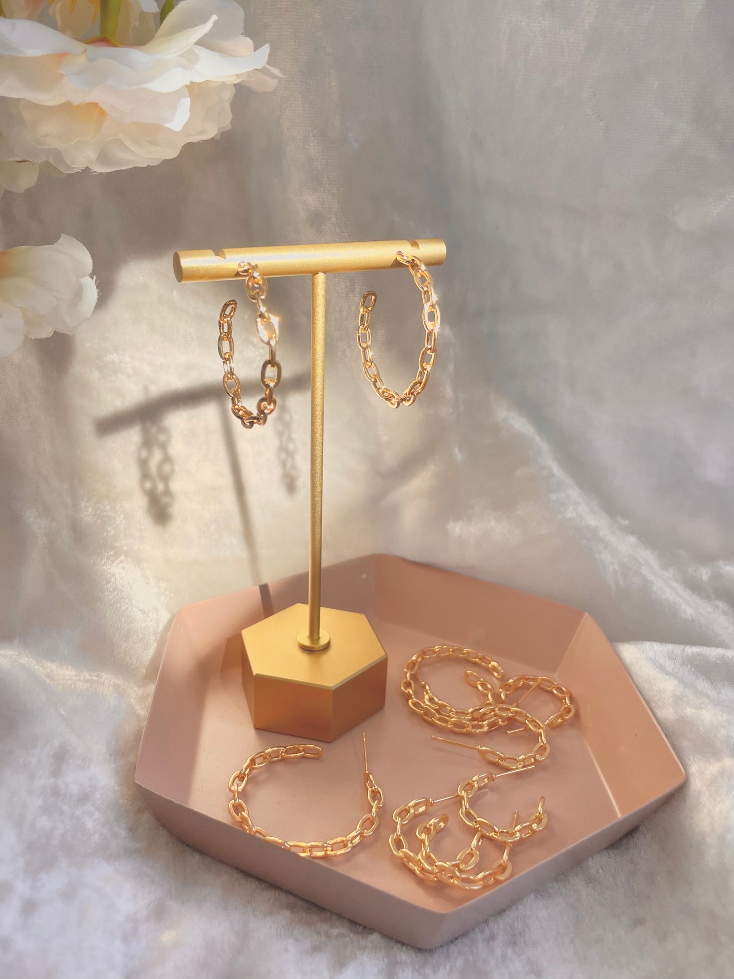 Chainlink Large Gold Hoops