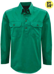 Thomas Cook Unisex Light Drill 1/2 Placket 2-Pocket L/S Shirt (TCP1126005)