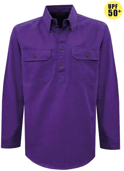 Thomas Cook Unisex Light Drill 1/2 Placket 2-Pocket L/S Shirt (TCP1126005)