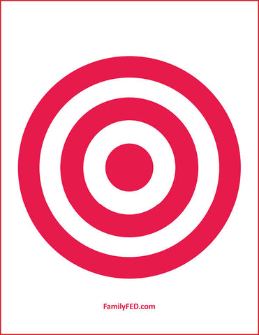 Printable bullseye target from Family FED