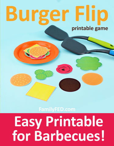 Burger Flip fun family game for barbecues, summer parties, and family reunions
