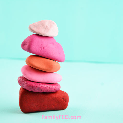 Create painted cairns for a family activity