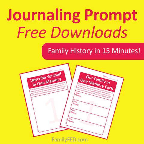 Easy prompts for family history: Describe yourself in one memory