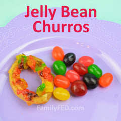 Jelly bean churros by FamilyFED.com