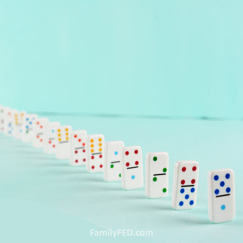 Form dominoes into a long chain