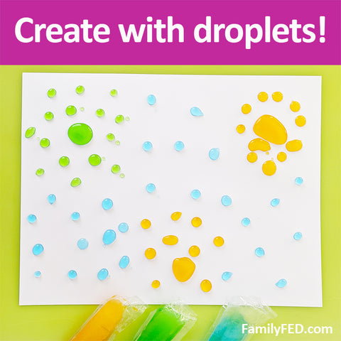 Use freezer pops to paint for a summertime arts and crafts project!