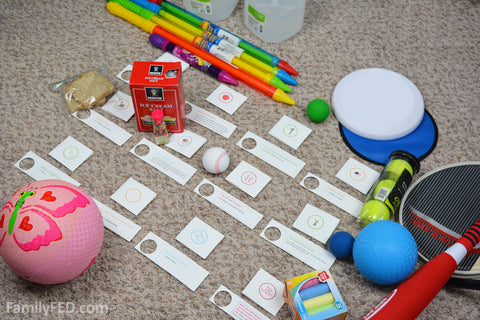 Gather supplies for your Epic Summer Scavenger Hunt fun activity for summer