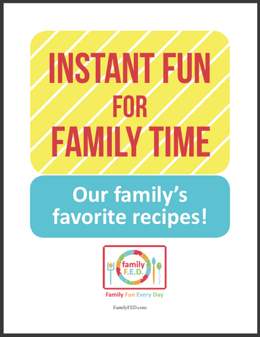 Cover for family activity binder: instant fun for family time