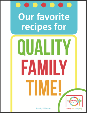 Cover for family activity binder: favorite recipes for quality family time