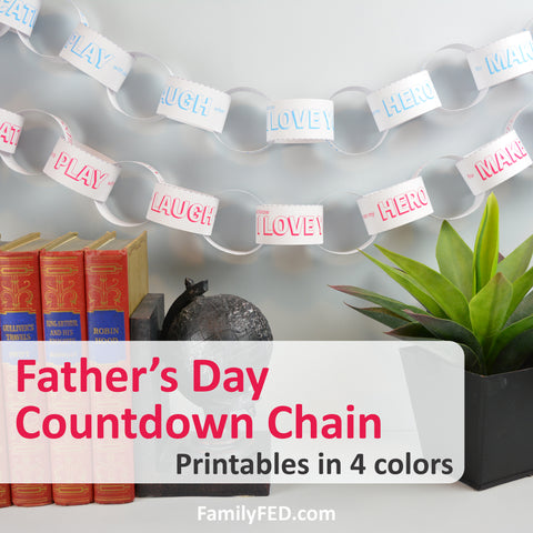 Create a Father's Day countdown chain with easy journaling prompts