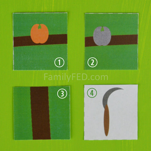 Cards available in Good Fruit, Bad Fruit free downloadable game by Family F.E.D.