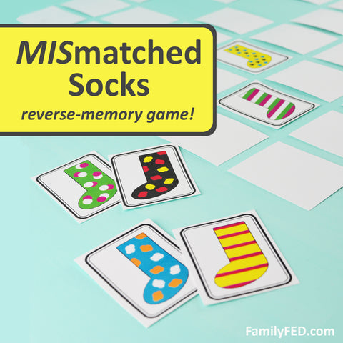 Mismatched Socks—the reverse-memory game with strategy for teens and adults!