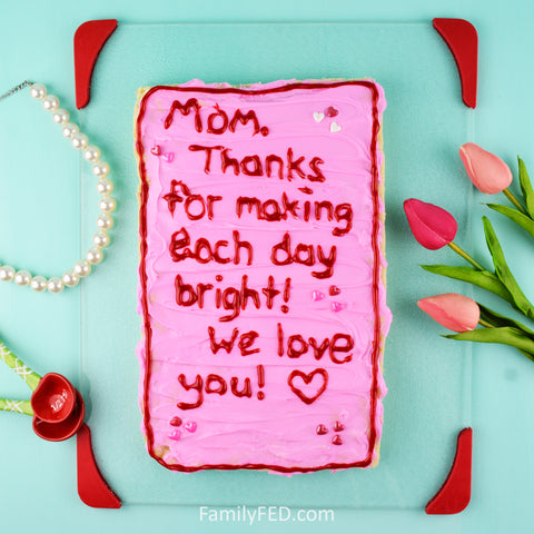 Edible Mother's Day card with sugar cookies