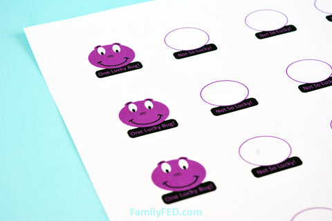 You Are One Lucky Bug printable sheet for pudding snacks