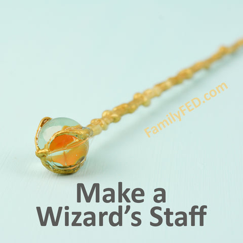 How to make a magic wizards wand or staff for a Disney Onward movie night party