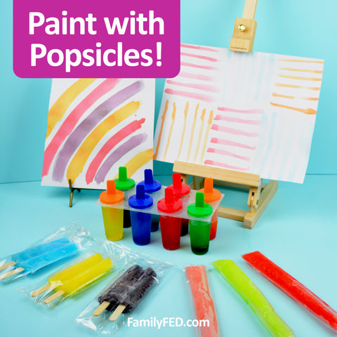 Paint with Popsicles for the perfect easy summer art project