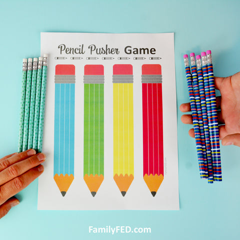 2. Instead of taking turns, face off by rolling ALL of your pencils at the same time!