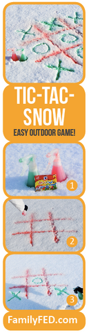 Tic-Tac-Snow instructions for a winter game on a snowy day
