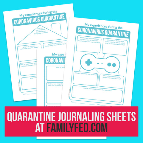 Printable Coronavirus Quarantine Journaling Sheets