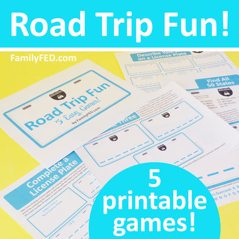 5 Easy Printable Road Trip Games for Teens and Ages 9+ to Create Less Screen Time on a Road Trip!