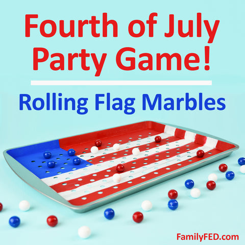 Rolling Flag Marbles DIY Game—Easy Fourth of July Party Game