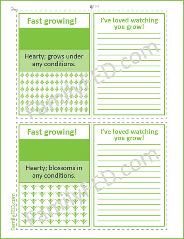 Downloadable recognition note for children