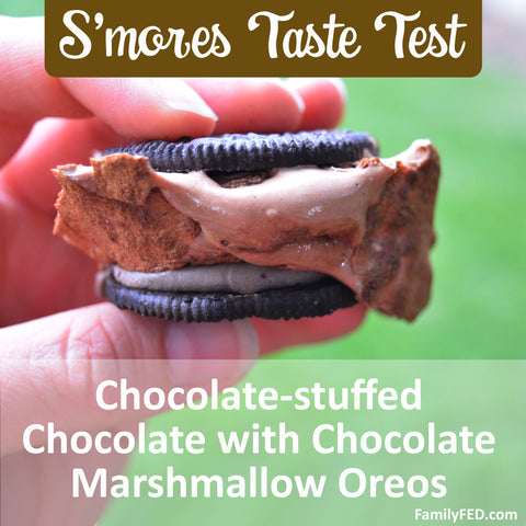 Chocolate-stuffed Chocolate with Chocolate Marshmallow Oreos—Best S'more combos with treats