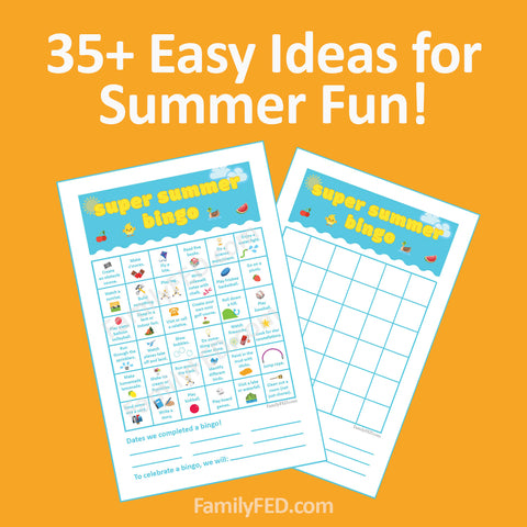 Super Summer Bingo Printable—over 35 Fun Family Activities to Enjoy This Summer!