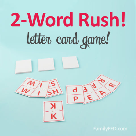 2-Word Rush Letter Card Game on Family FED