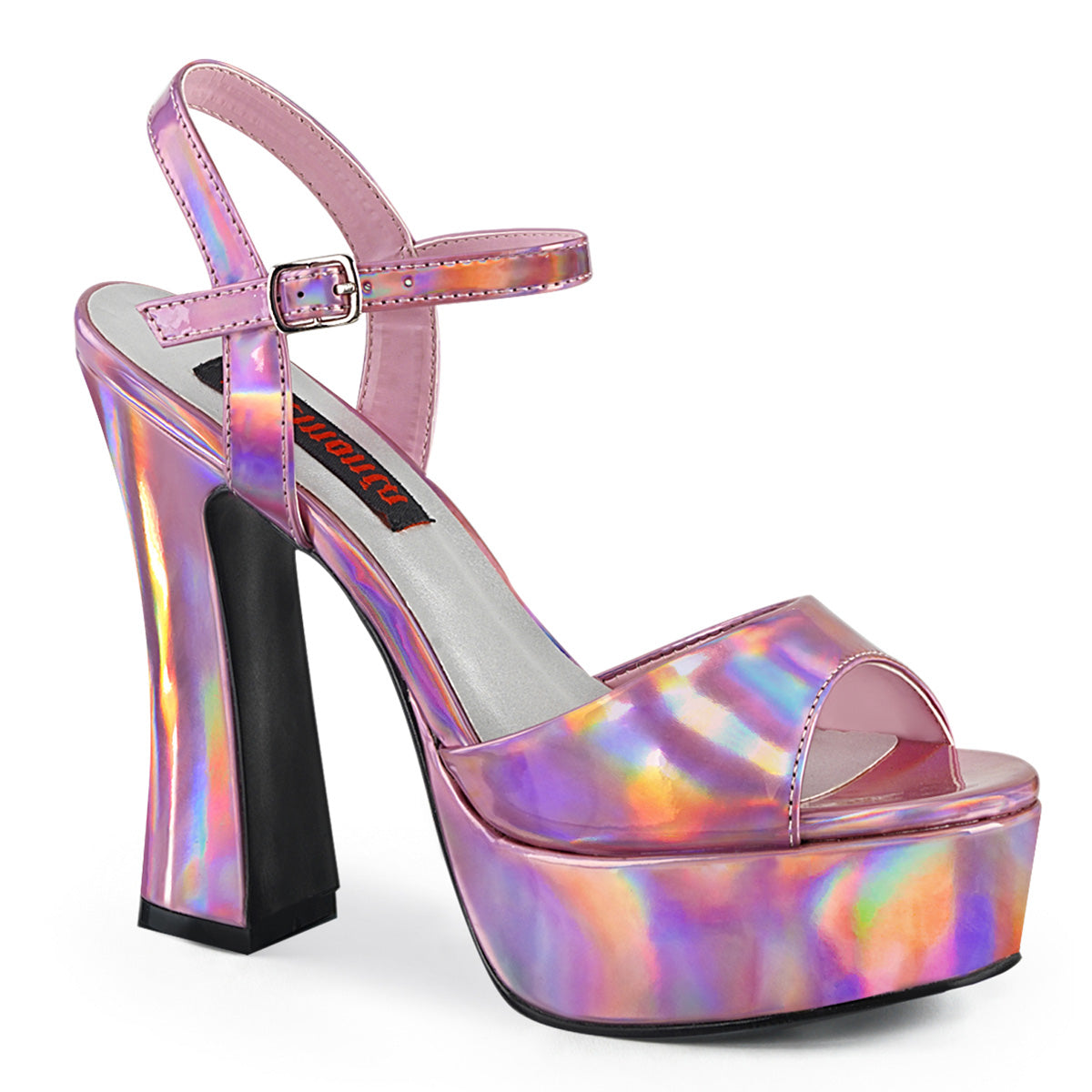 holographic chunky heels