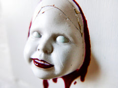 Hang Me Out to Fly - Antique Bisque Doll Wall Plaque