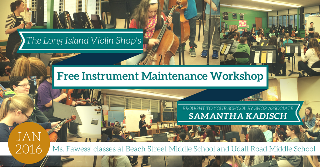 The LIVS Free Instrument Maintenance Workshop taught by Samantha Kadisch