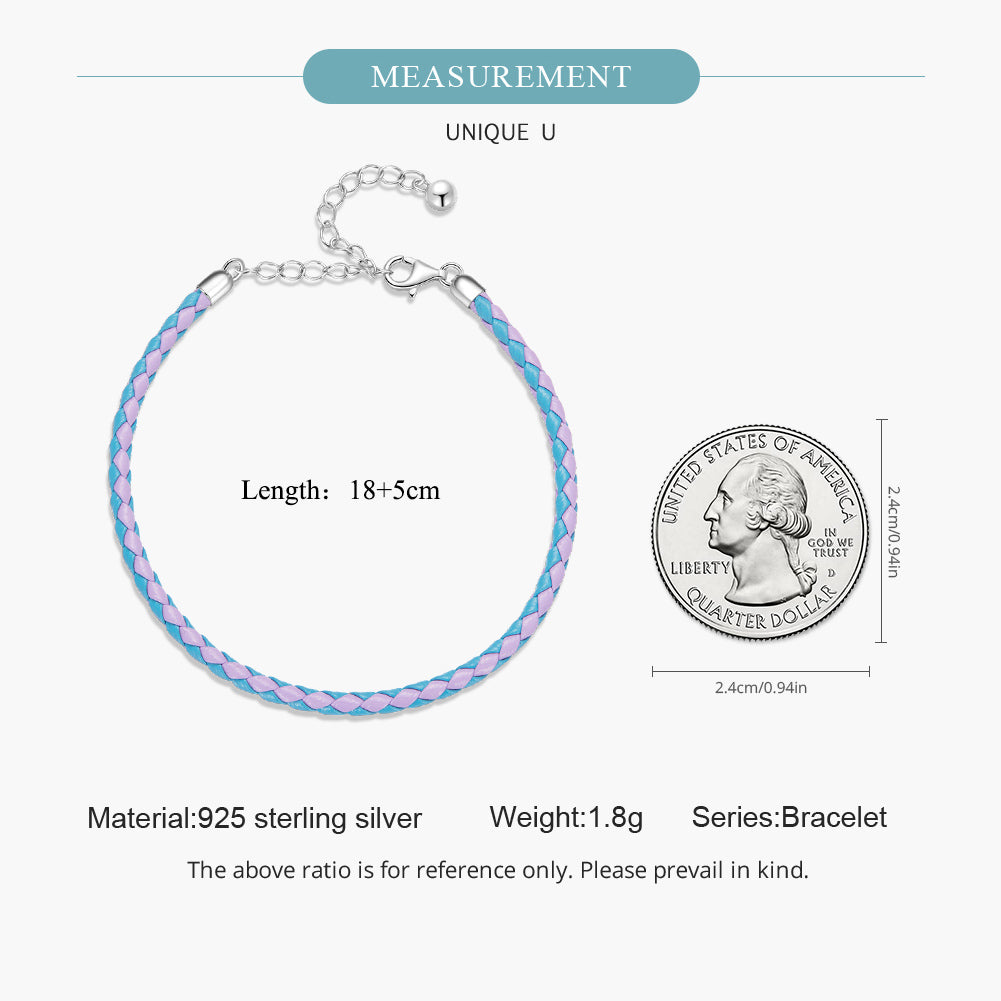 Braccialetto in Pelle in Argento 925 - EkoWorld Jewels