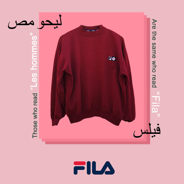 pink fila sweater