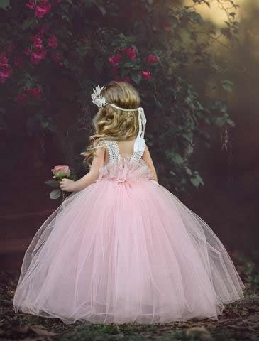 Colorful flower girl dresses -- Dusty rose, Azure, 